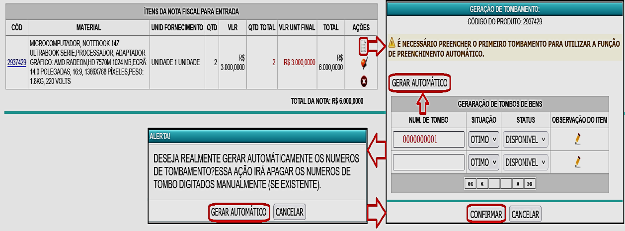 Fig. 22.5 – Geração de número de tombamento