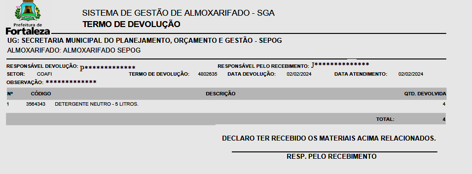 Fig. 54.1 – Modelo de termo de devolução