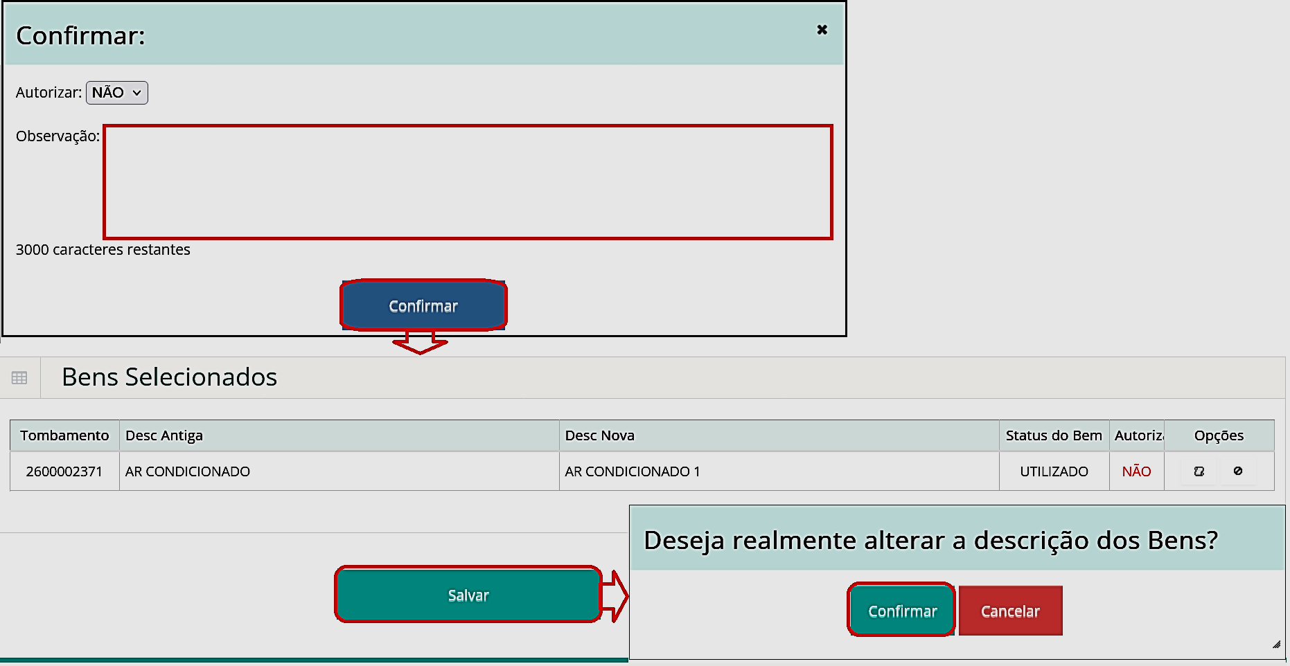 Fig. 49.2 – Contin. Recusa da alteração de descrição