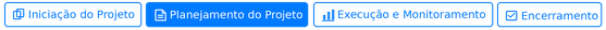 Fluxo das fases do projeto com destaque para FASE 2 – PLANEJAMENTO DO PROJETO