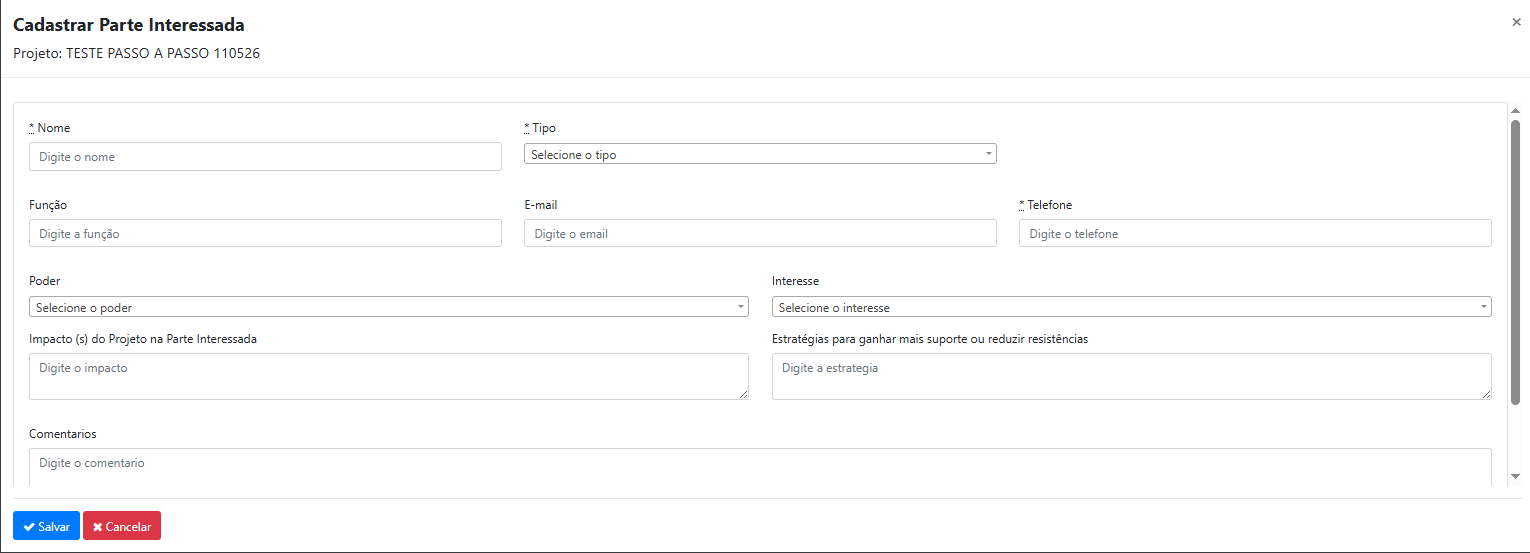 Como manter uma agenda de Partes Interessadas do projeto (Stakeholders)?