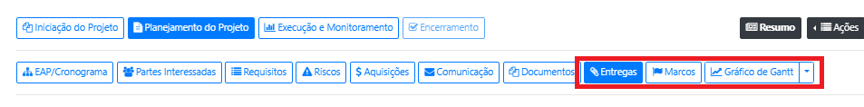 Como acompanhar Entregas, Marcos e Cronograma?