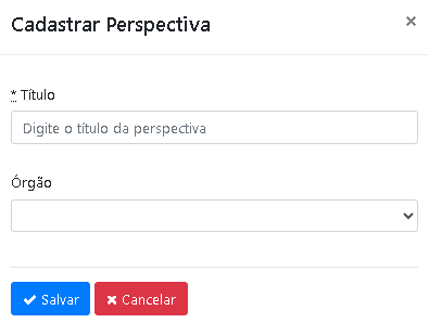 Como cadastrar Perspectivas?