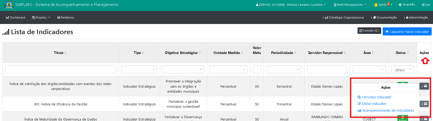 Como cadastrar Indicadores?