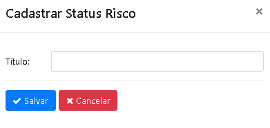 Como cadastrar, consultar e manter a tabela de status de risco?
